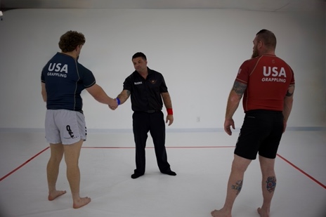 Saluting the referee gesture